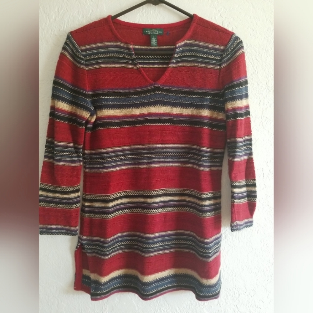 LRL LAUREN JEANS COMPANY BY RALPH LAUREN COTTON/LINEN WOMAN SWEATER Size S Small